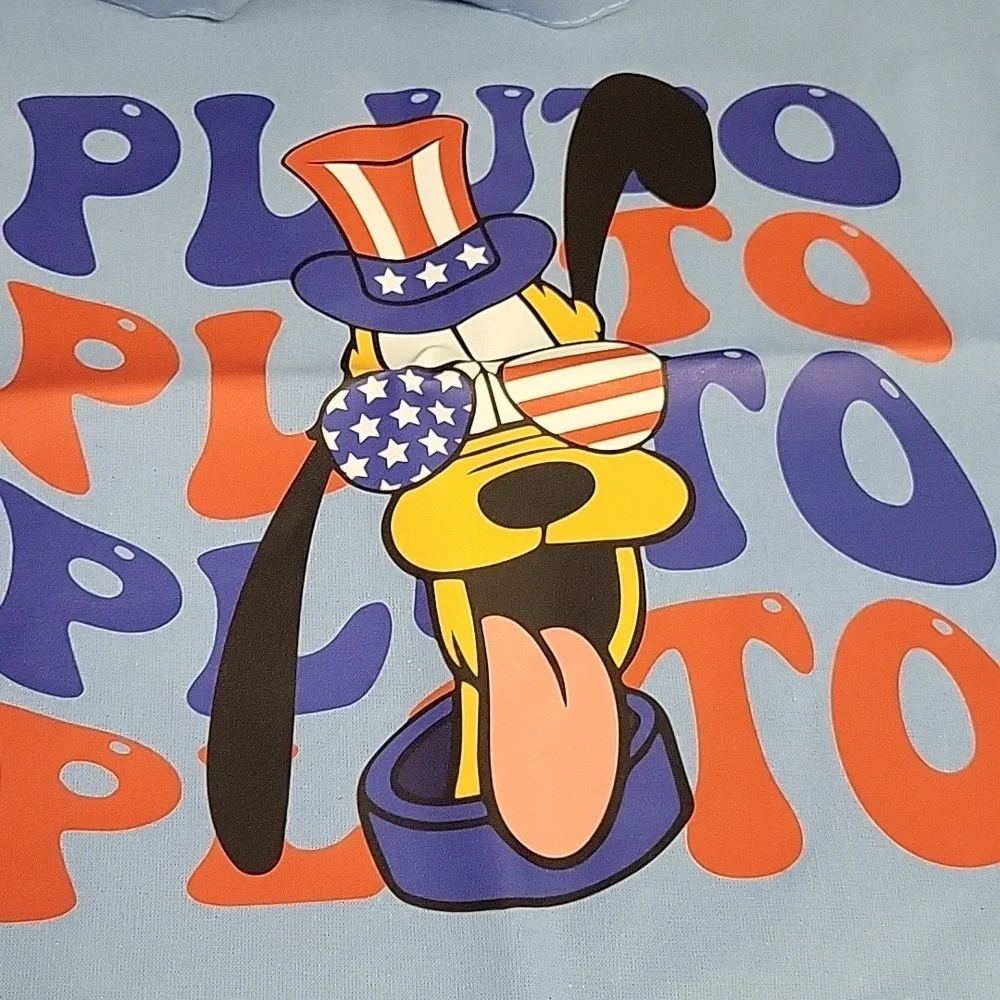 Pluto American Flag Tote Bag 14.5 x 15.5 Canvas New - Picture 2 of 4